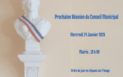 Ordre du jour – Conseil municipal du 14 Janvier 2026