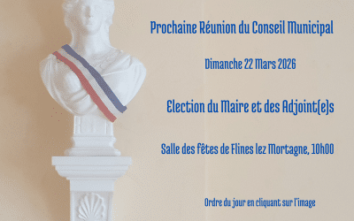 Ordre du jour – Conseil Municipal du Dimanche 22 Mars  Janvier 2026