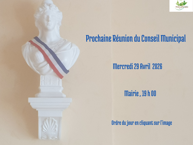 Ordre du jour – Conseil municipal du 29 Avril 2026