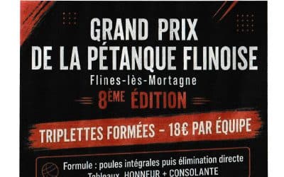 Grand Prix de la Pétanque Flinoise. Samedi 6 Juin 2026.