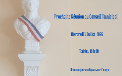 Ordre du jour – Conseil municipal du 01 Juillet  2026