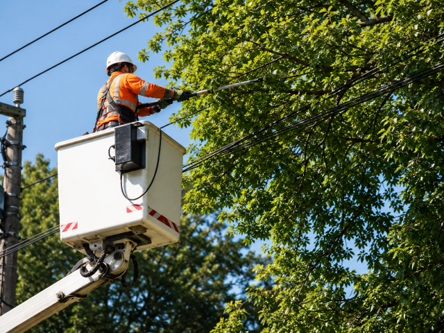 Travaux d’élagage sous le réseau électrique