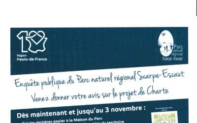 Enquête publique du parc régional Scarpe-Escaut