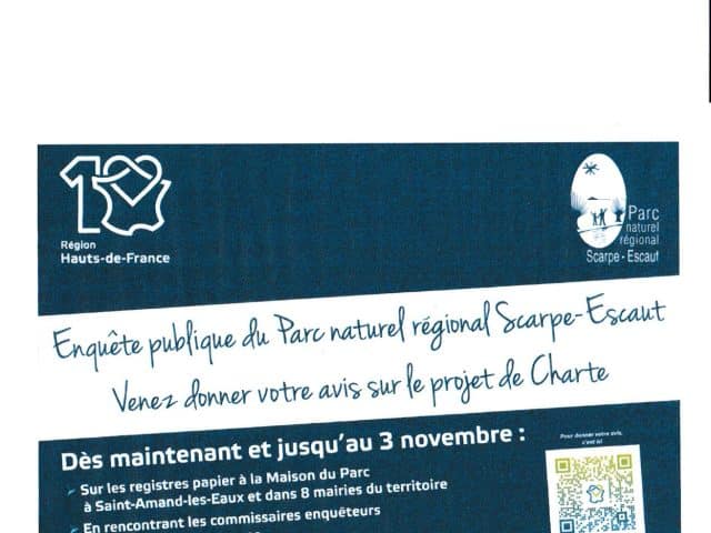 Enquête publique du parc régional Scarpe-Escaut