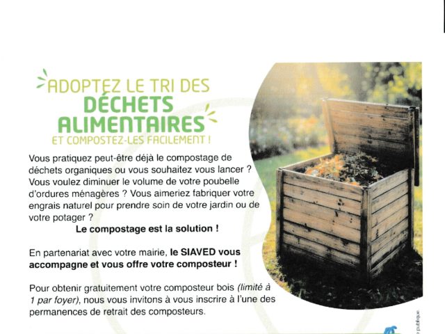AVEC LE SIAVED COMPOSTEZ FACILEMENT VOS DECHETS ALIMENTAIRES !