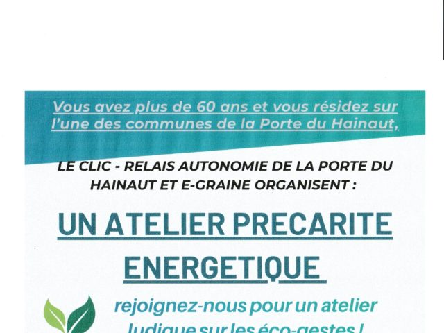 ATELIER PRECARITE ENERGETIQUE